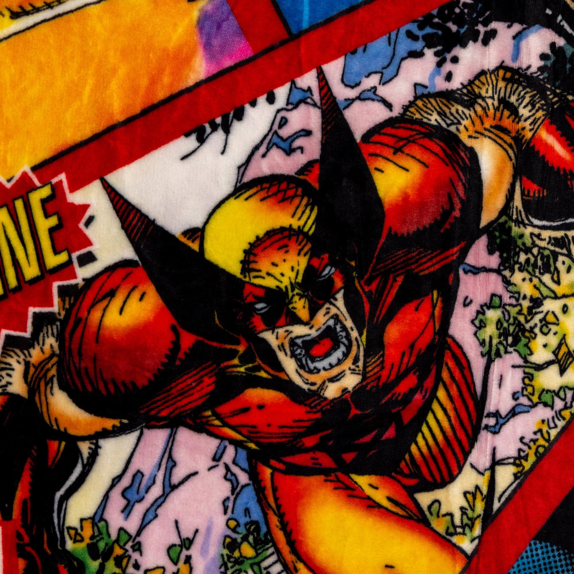 Alt View 1. Marvel - Marvel X-Men Character Cards Raschel Throw Blanket | 45 x 60 Inches - Multi-Colored.