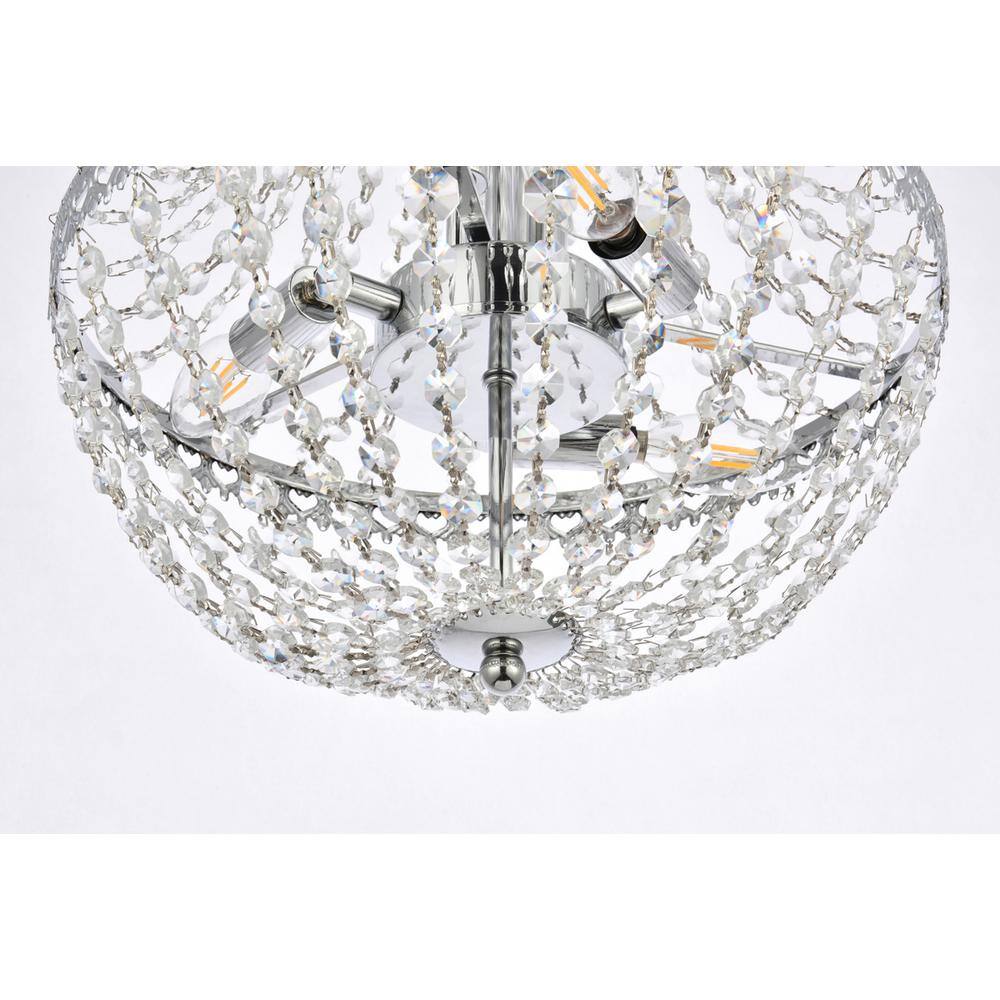 Alt View 3. Elegant Lighting - Valeria 14 inch pendant in chrome - Chrome.