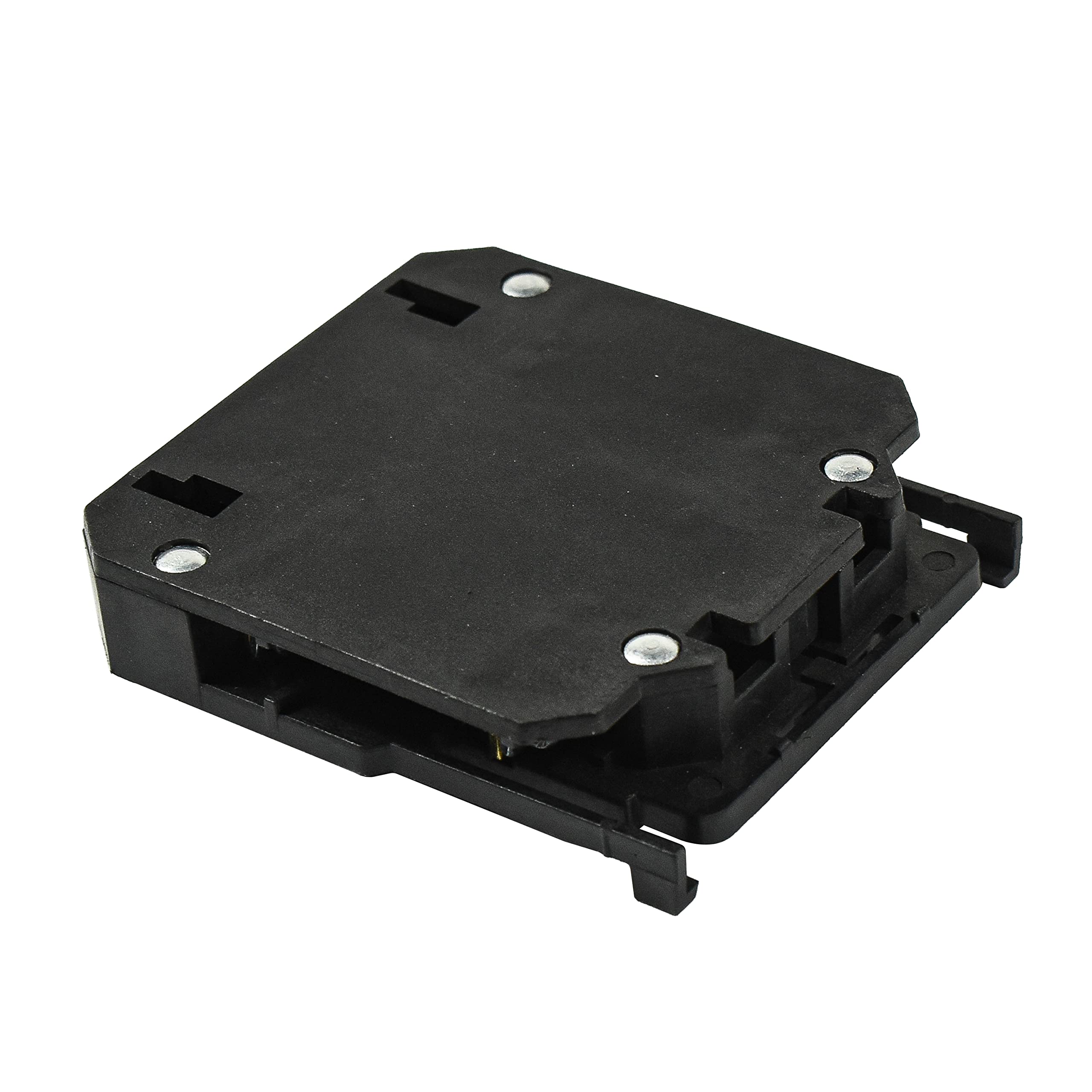 Alt View 1. HQRP - Auxiliary Switch Replacement for SA1Z600VS - 10 A 600 VAC 1NO-1NC #6-32 Screw Terminals Contactor - Black.