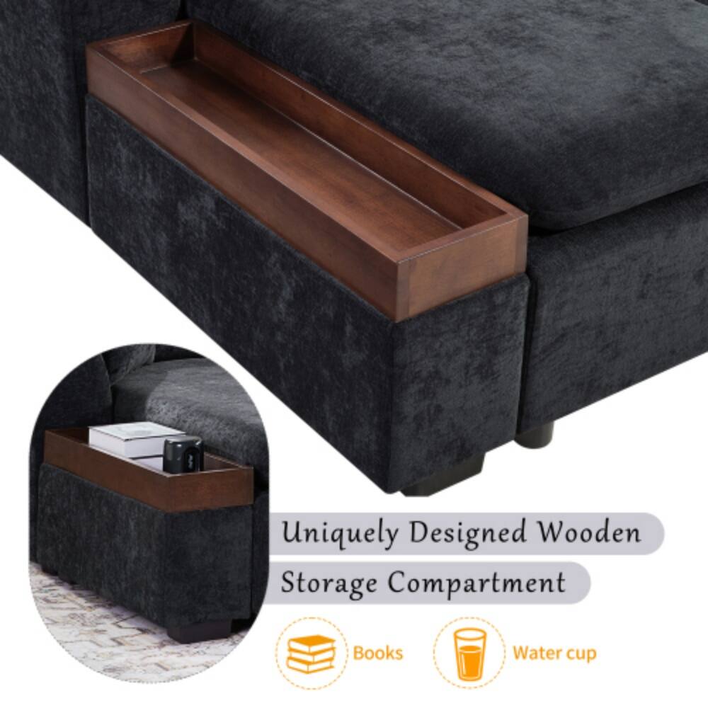 Uniquely Designed Wooden Storage Compartment  
Books  
Water cup