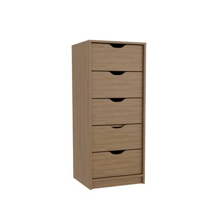 Front. Spaco - Spaco Tall Narrow Dresser with 5 Drawers, Pull Out System, Vertical Storage for Bedroom Closet - Beige.