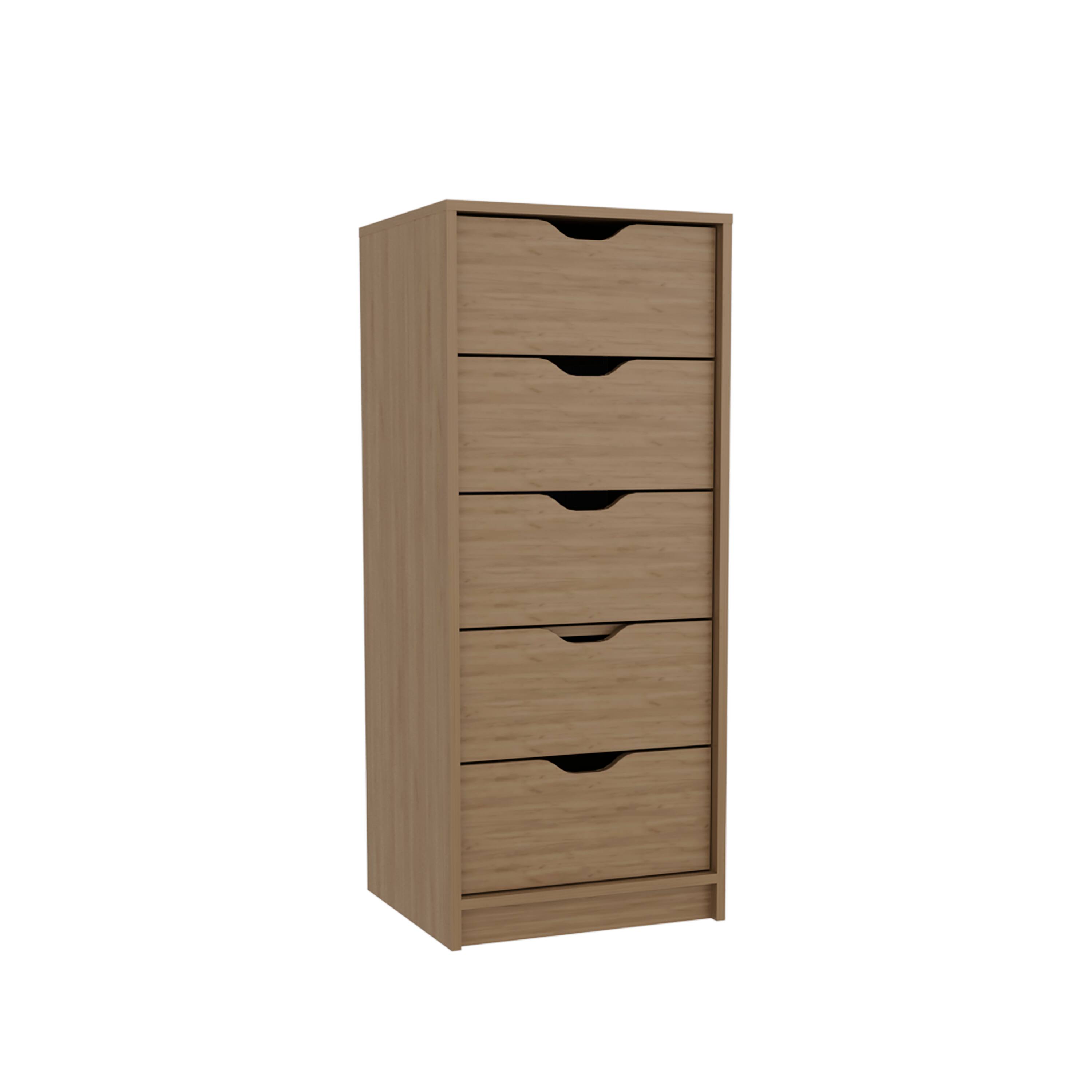 Front. Spaco - Spaco Tall Narrow Dresser with 5 Drawers, Pull Out System, Vertical Storage for Bedroom Closet - Beige.