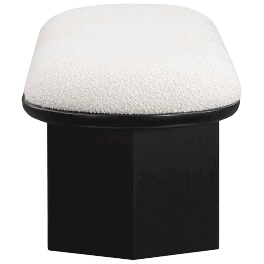 Alt View 4. Meridian Furniture - Wilshire Cream Boucle Fabric Bench - Beige.