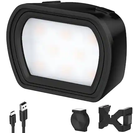 Front. Neewer - Magnetic Mini Fill Light for DJI Osmo Pocket 3 - Rechargeable LED Attachment for Video.