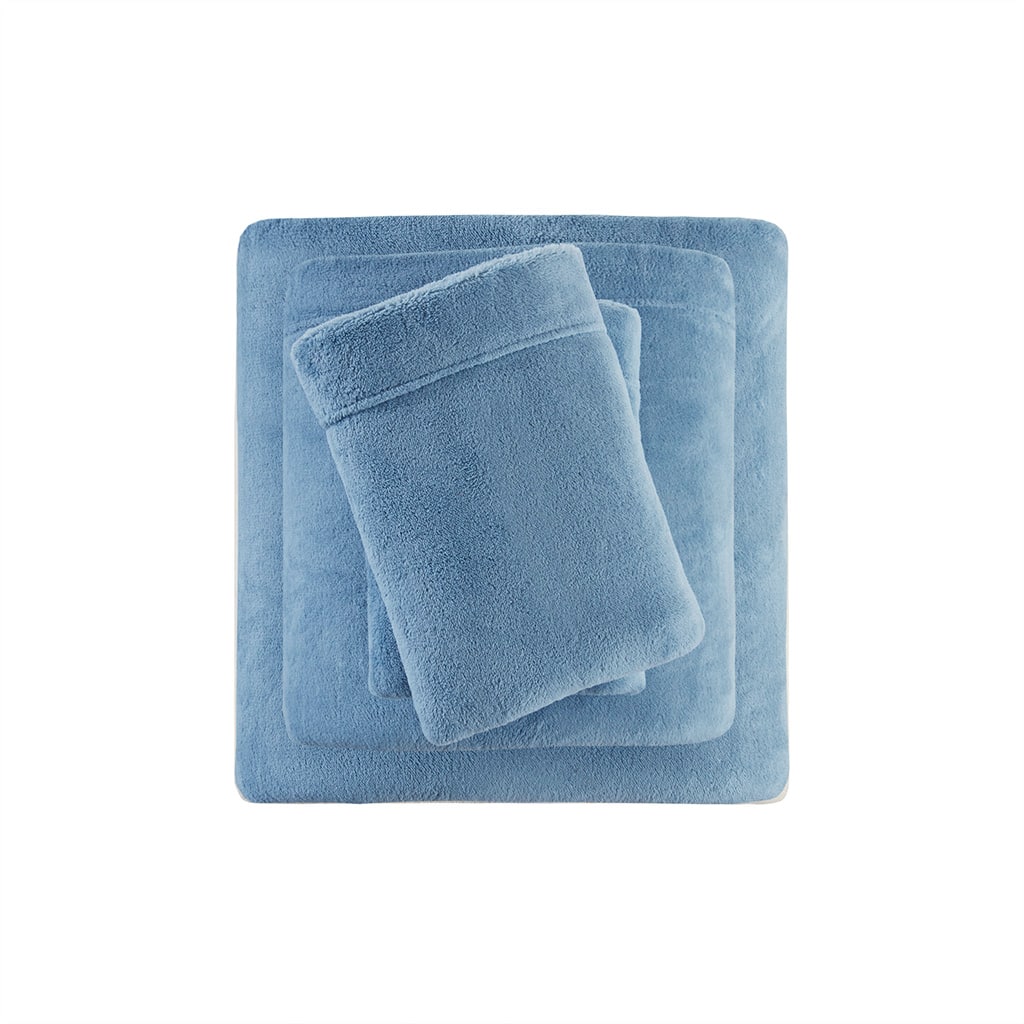 Photos - Bed Linen Mills Gracie  - Dashiell Micro Plush Sheet Set - Blue 