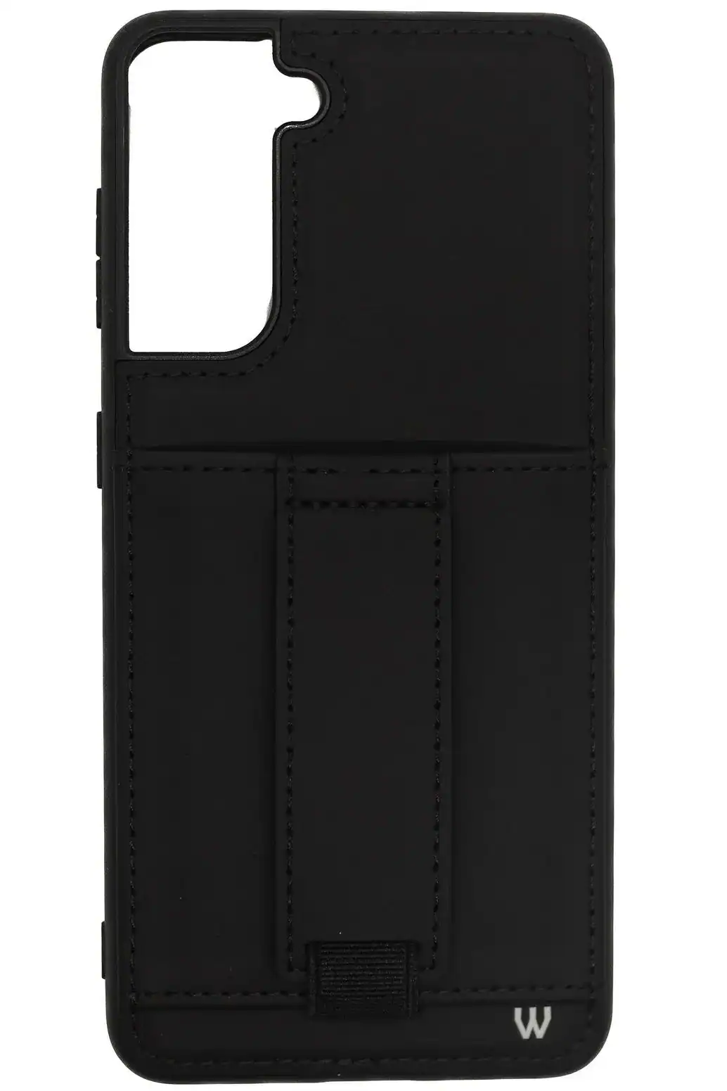 Front. Walli Cases - Lights Out Phone Case with Wallet and Finger Strap for Samsung S25 Plus - Lights Out.
