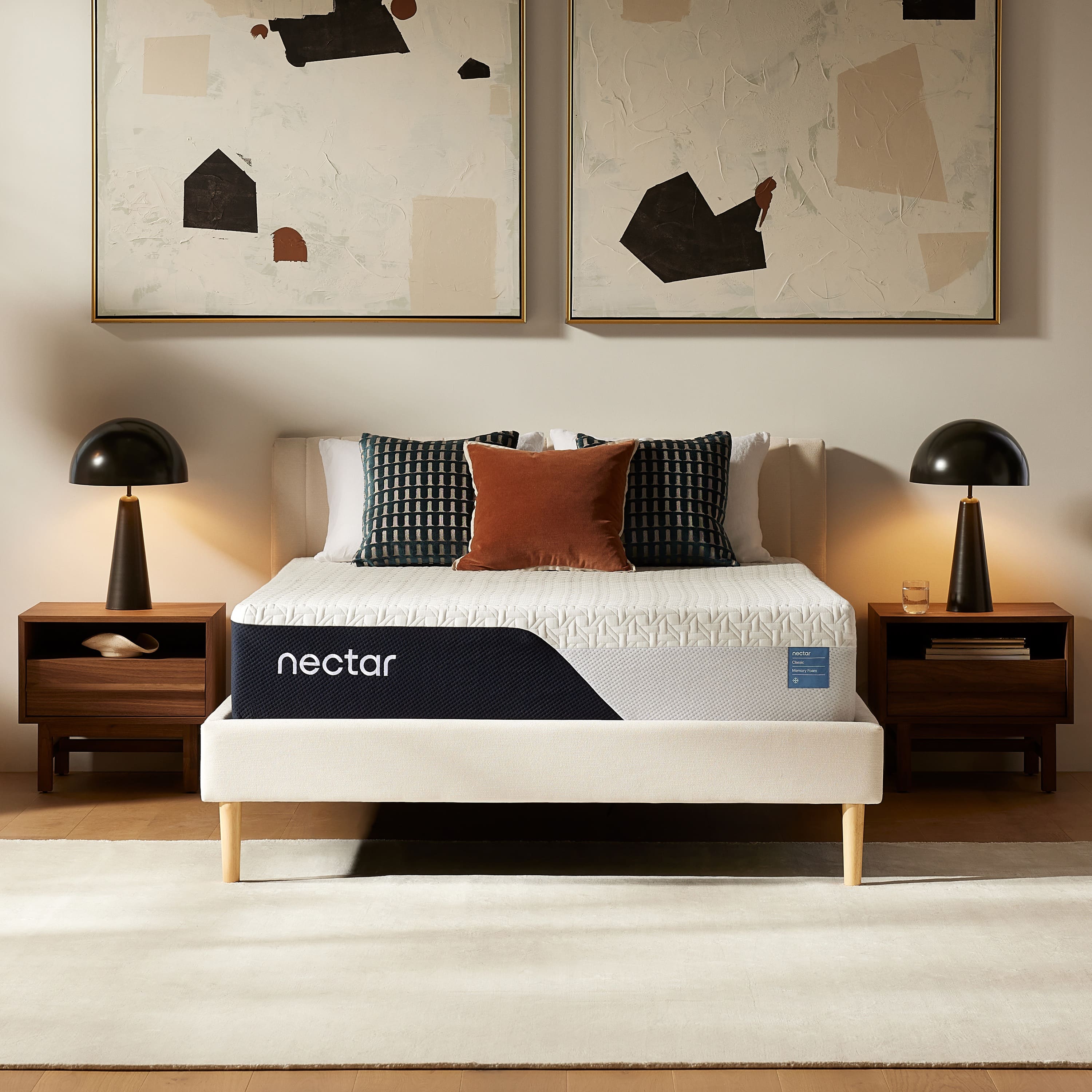 Front. Nectar - Classic 12in Mattress - White.