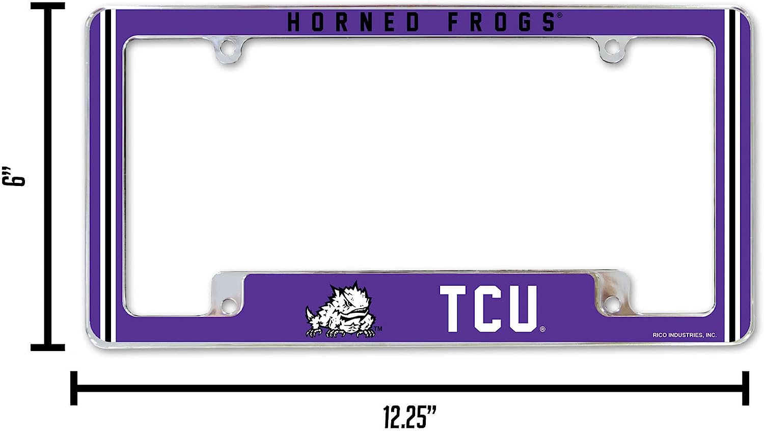 HORNED FROGS™  
TCU  

RICO INDUSTRIES, INC.  

6"  
12.25"