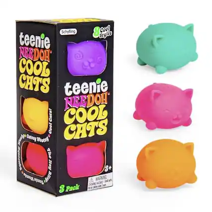 Schylling 8 Cool Styles teenie NEEDOH COOL CATS teenie NEEDOH Cats! COOL Cool CATS h Catesy Wootsy Baraonbg The Bsu 3+ Weenle Reenle Bitsy, A WARN N DH0XK AN 3 Pack