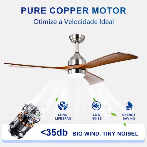 PURE COPPER MOTOR  
Otimiza a Velocidade Ideal  
LONG LIFESPAN  
LOW NOISE  
ENERGY SAVING  
<35db  
BIG WIND. TINY NOISE
