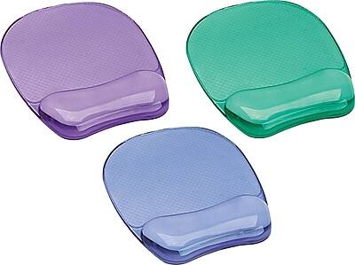 Alt View 3. Fellowes - Crystals Gel Mouse Pad/Wrist Rest Combo, Non-Skid Base, Blue - Blue.