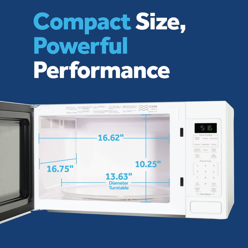 Compact Size, Powerful Performance  
1150 WATTS  
16.62" x 16.75" x 10.25"  
13.63" Diameter Turntable