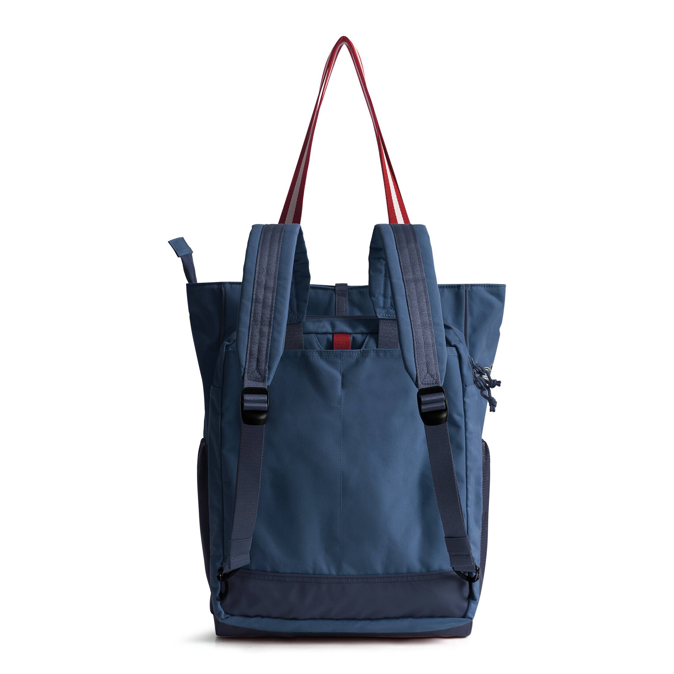 Back. Bagsmart - Advantage 18L Convertible Totepack, Water-Repellent Tote Backpack with 15.6" Laptop Sleeve for Work & Sport - Melbourne Blue.