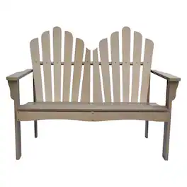 Hivvago - Outdoor Cedar Wood Loveseat Garden Bench Finish - Taupe Grey