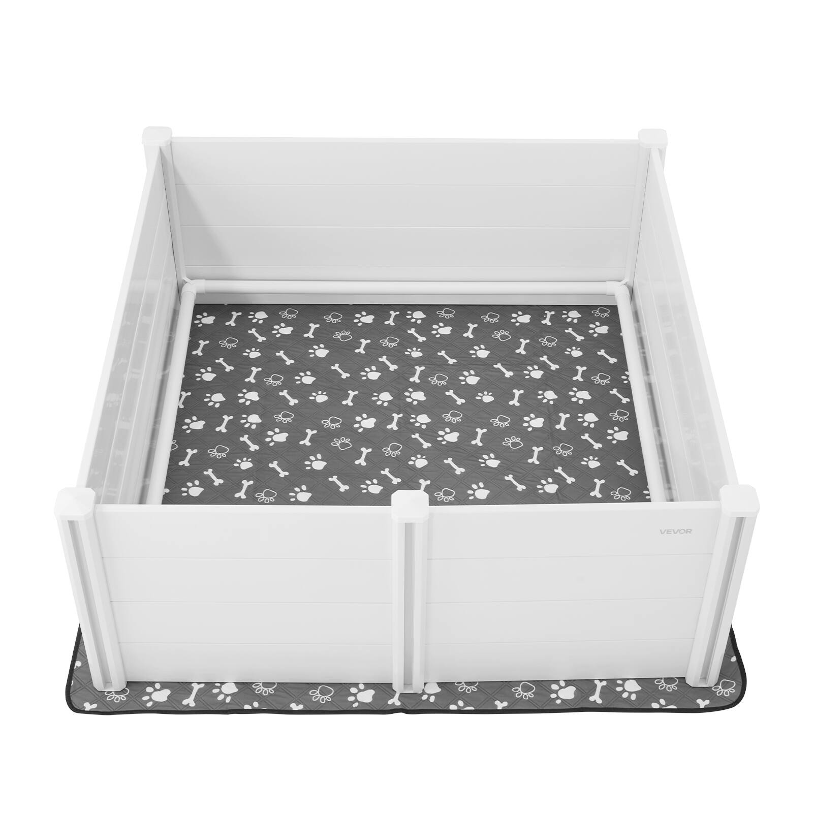 Alt View 5. VEVOR - Dogs Whelping Box, 60 x 60 x 24 inch, Plastic PVC Puppies Playpen with Height Adjustable Door.
