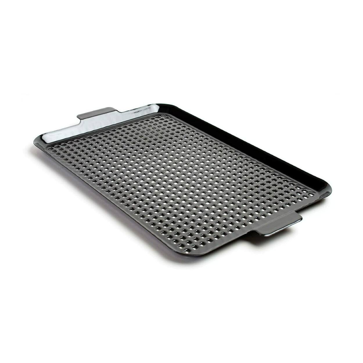 Left. Charcoal Companion - Charcoal Companion CC3080 Porcelain Coated Grid (Large, 2-Pack).