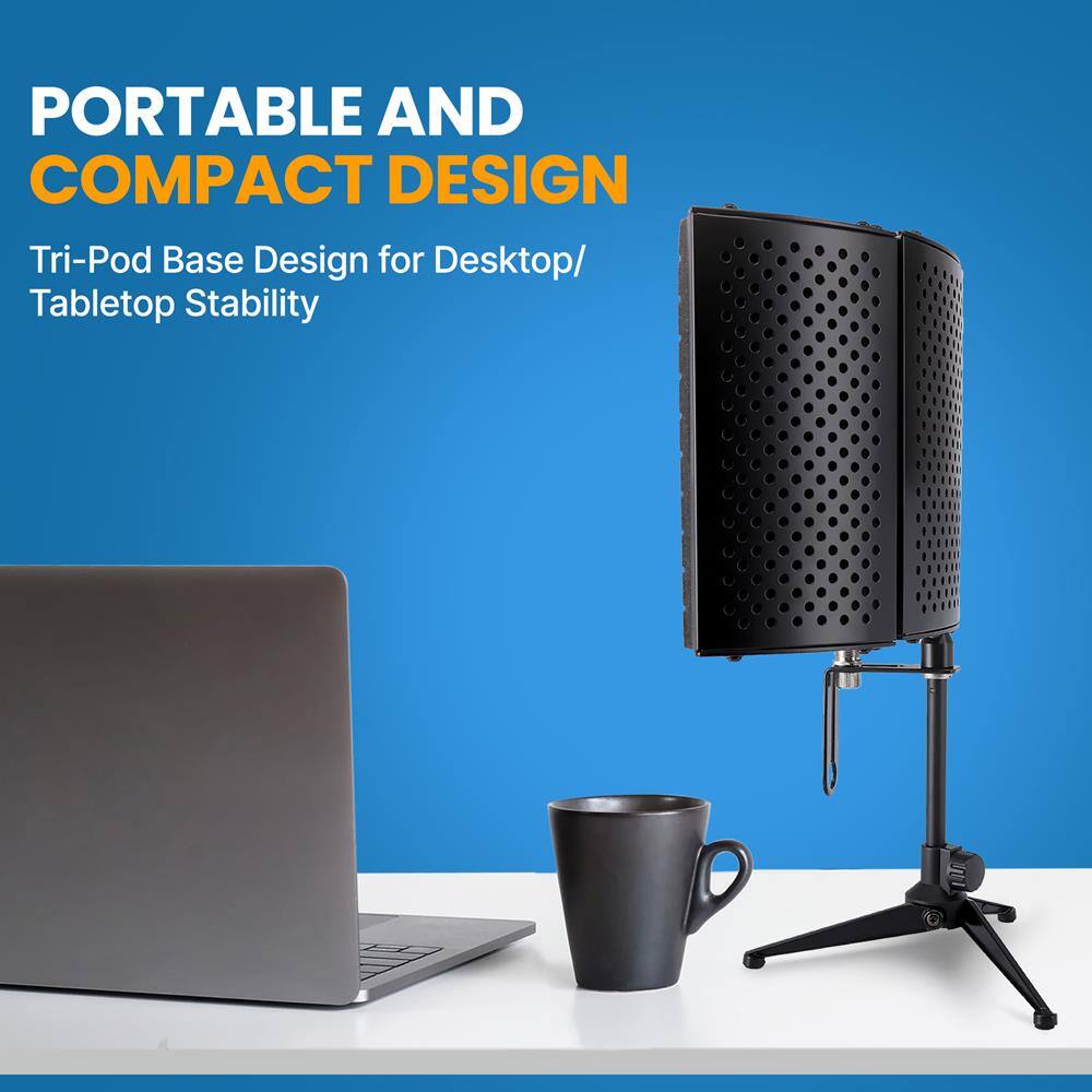 PORTABLE AND COMPACT DESIGN  
Tri-Pod Base Design for Desktop/Tabletop Stability