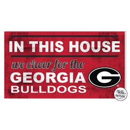 Jardine - Georgia Bulldogs 11'' x 20'' Indoor/Outdoor In This House Sign - Red
