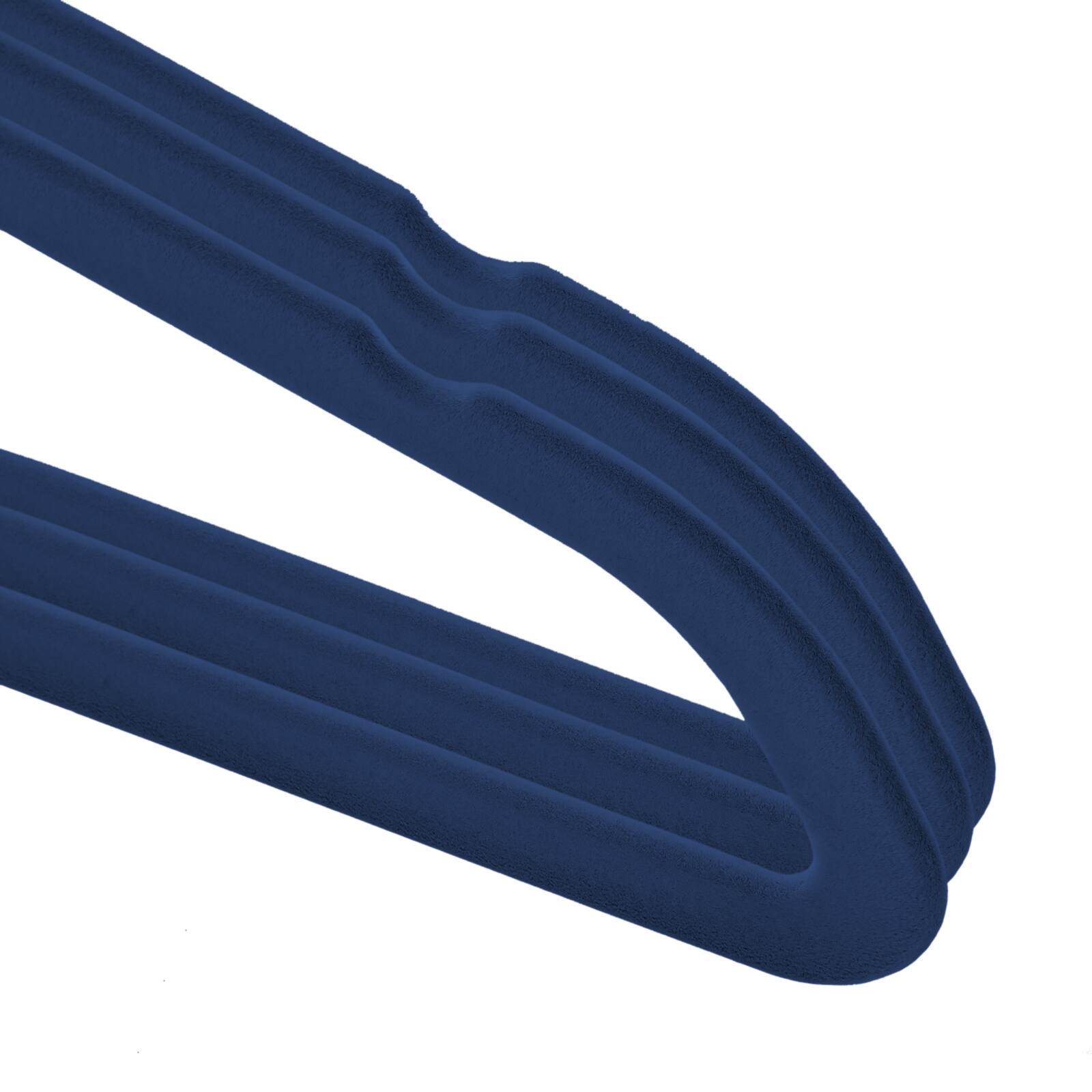 Alt View 2. Casafield - 50 Velvet 11-in Baby Hangers - Royal Blue.