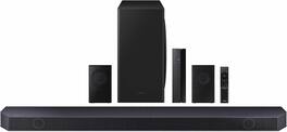 Samsung - 9.1.2 Ch Soundbar w/ Wireless Subwoofer & Rear Speakers HW-Q910C, 520W, Dolby Atmos, Q-Symphony, Built-in Alexa - Black