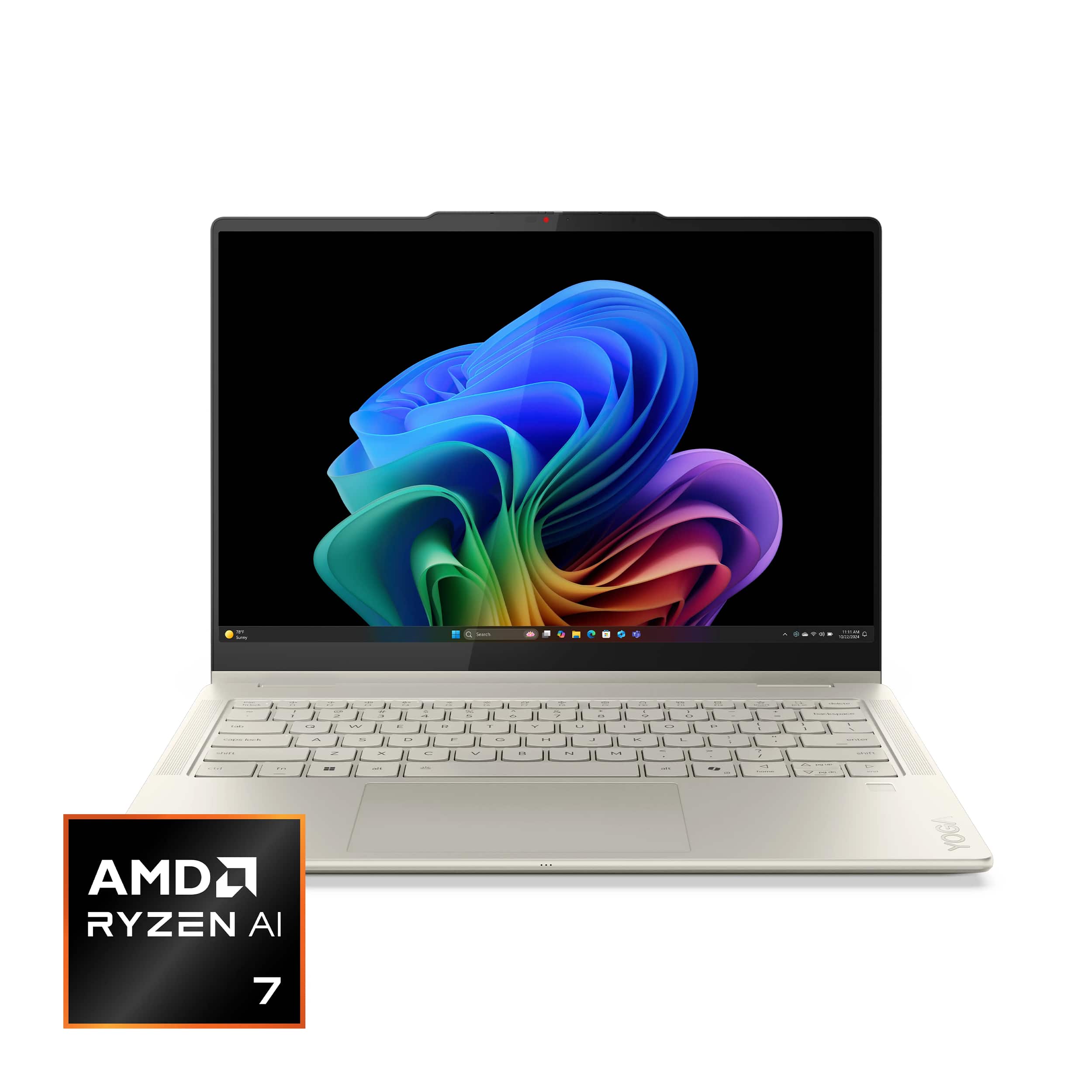 Lenovo - Yoga 7 14" 2K OLED Touchscreen 2-in-1 Laptop,AMD Ryzen AI 7 350,16GB RAM,1TB SSD,Copilot+ PC,Win 11 - Seashell