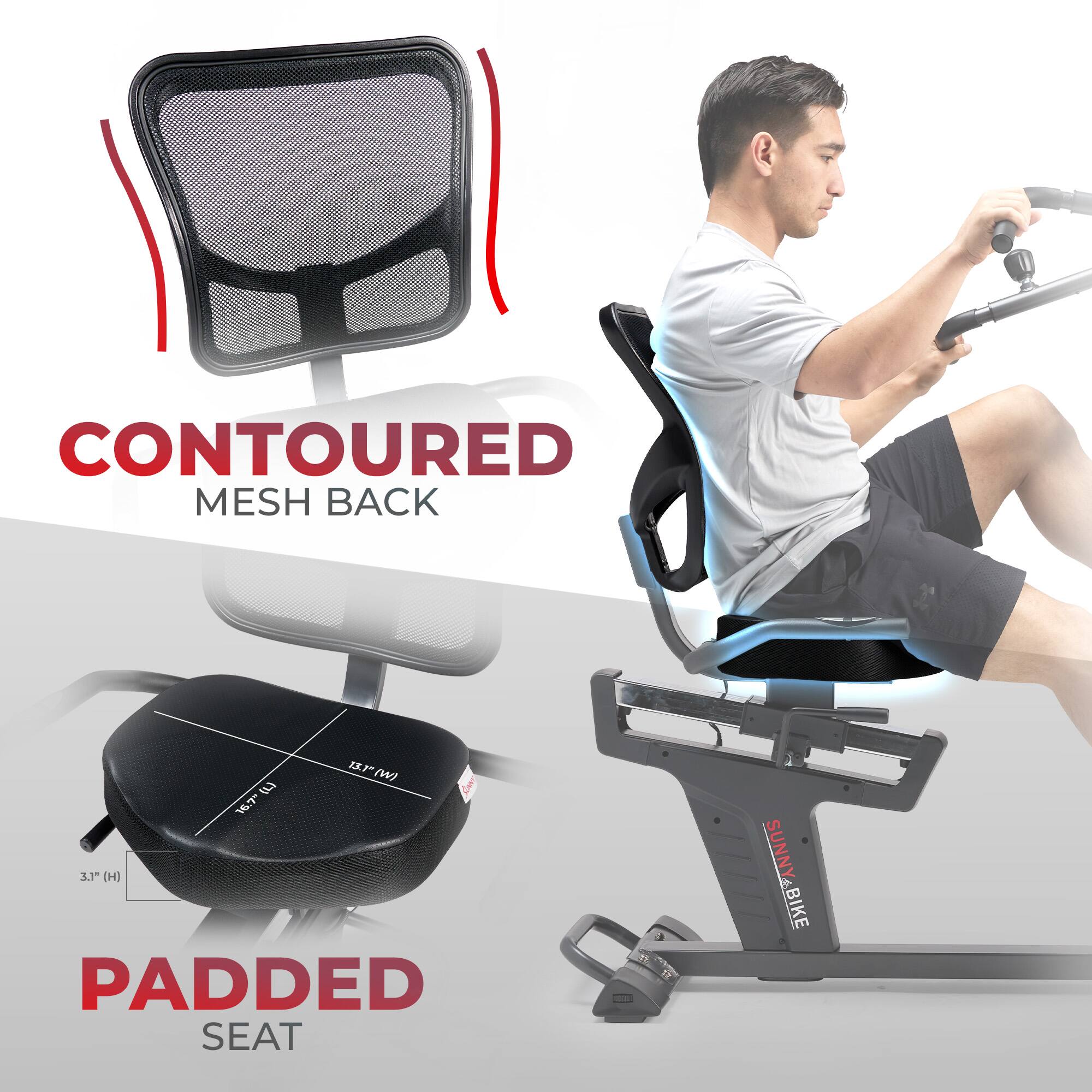 CONTOURED MESH BACK 1F (W) 3 J 16.77 3.T (H) PADDED SEAT SUNNY BIKE