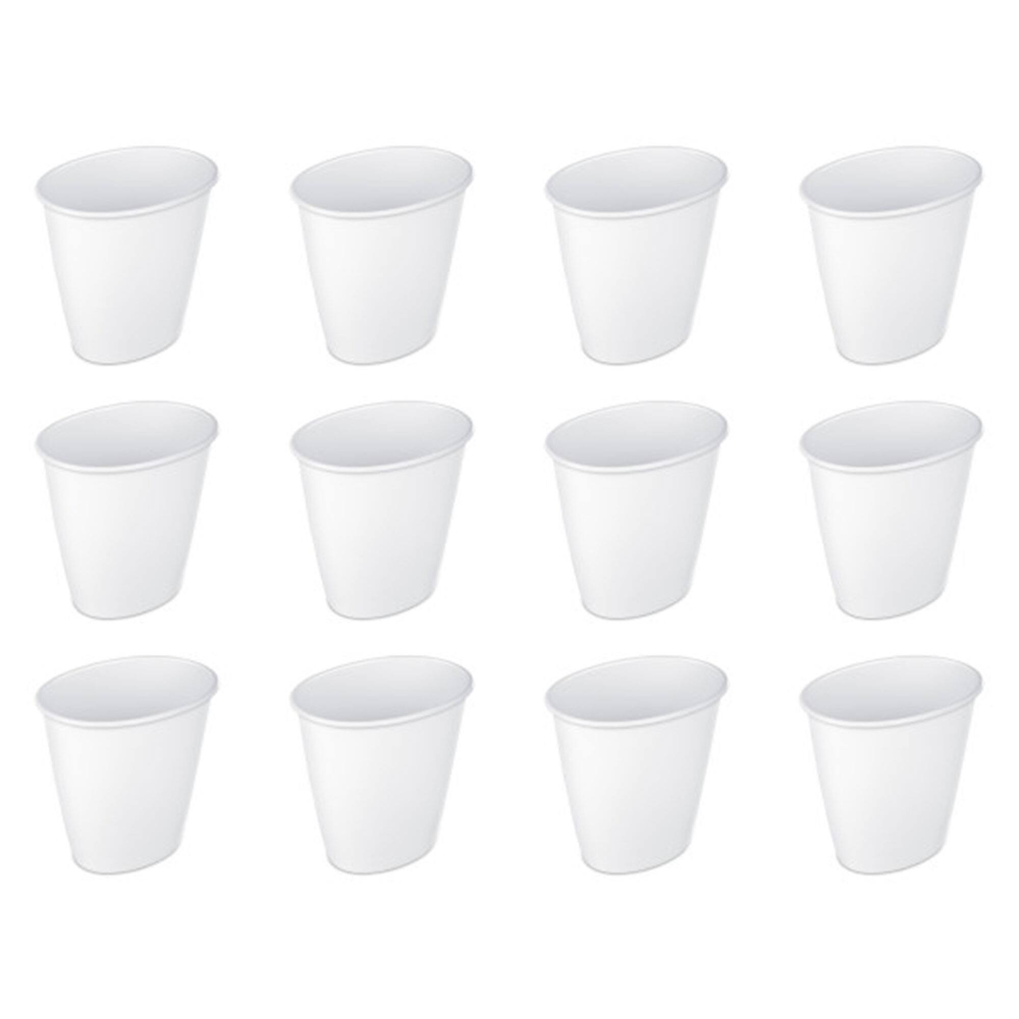 Alt View 4. Sterilite - Sterilite Petite 1.5-Gallon Home Oval Vanity Trash Wastebasket, White (12 Pack) - White.