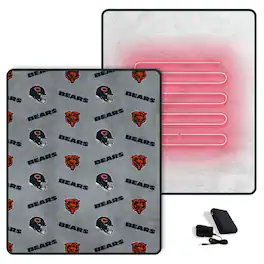 Pegasus - Chicago Bears Scattered Logos 60" x 70" Heated Blanket - Multicolor