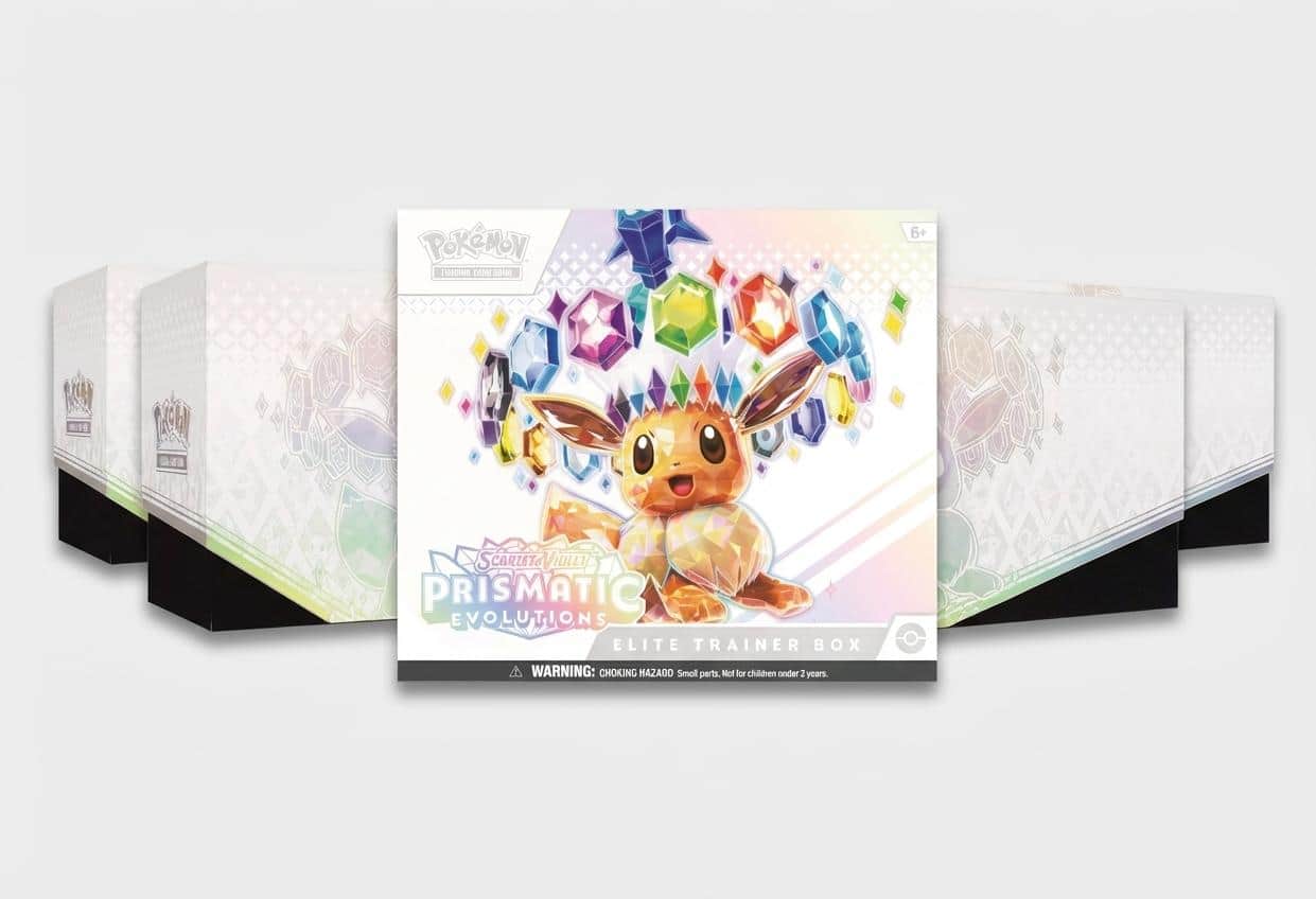 Pokémon - TCG: Scarlet & Violet Prismatic Evolutions ET Box 4 Pack bundle