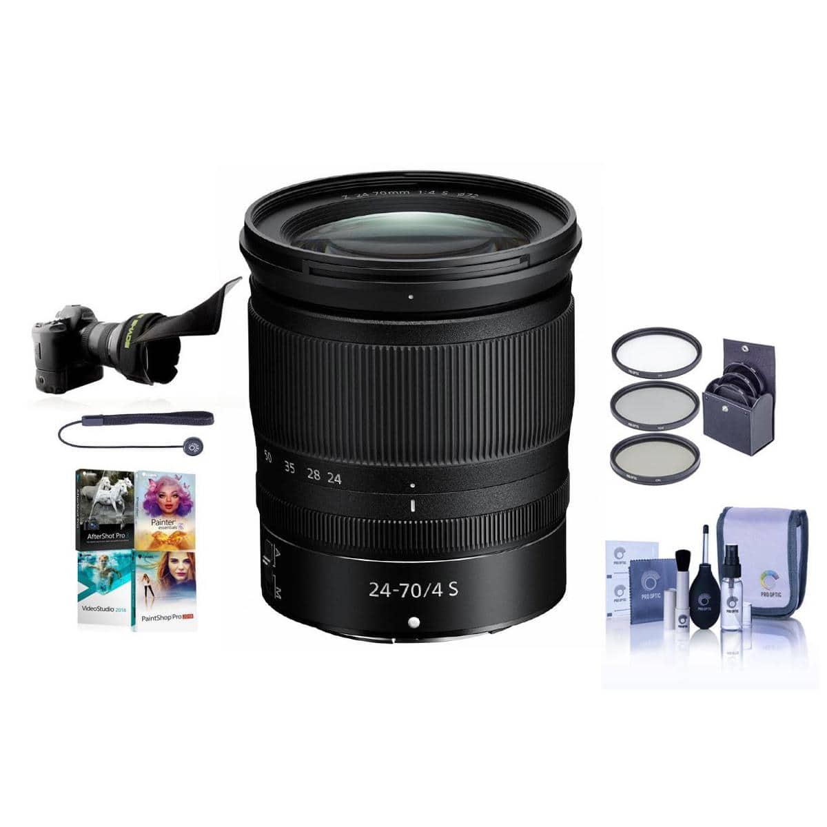 Nikon - NIKKOR Z 24-70mm f/4 S Lens for Z Series Mirrorless Cameras - Bundle With 72mm Filter Kit, Flex Lens Shade, price history on PriceWatchPro