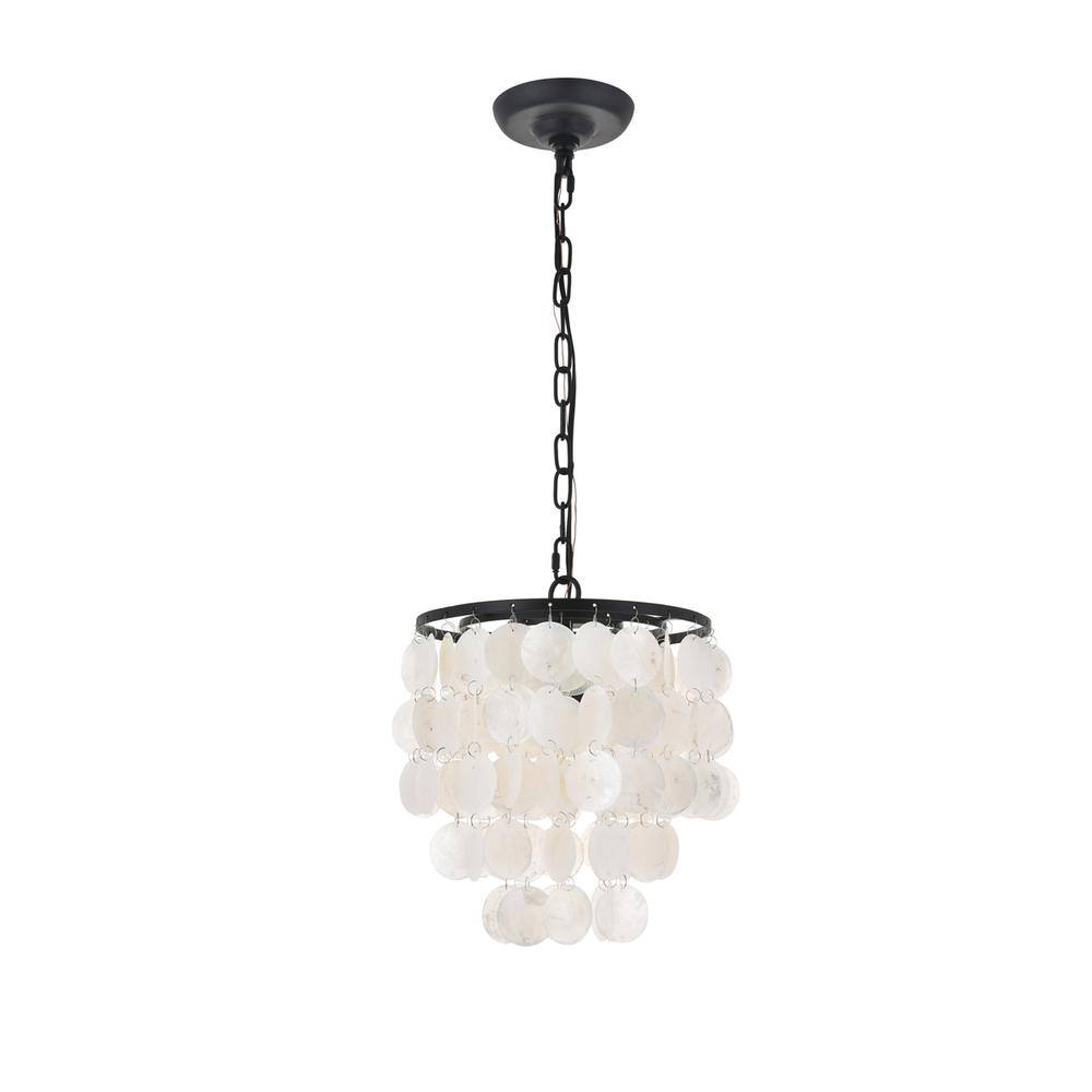 Alt View 8. Living District - Selene 1 light Black Pendant - Black And White.