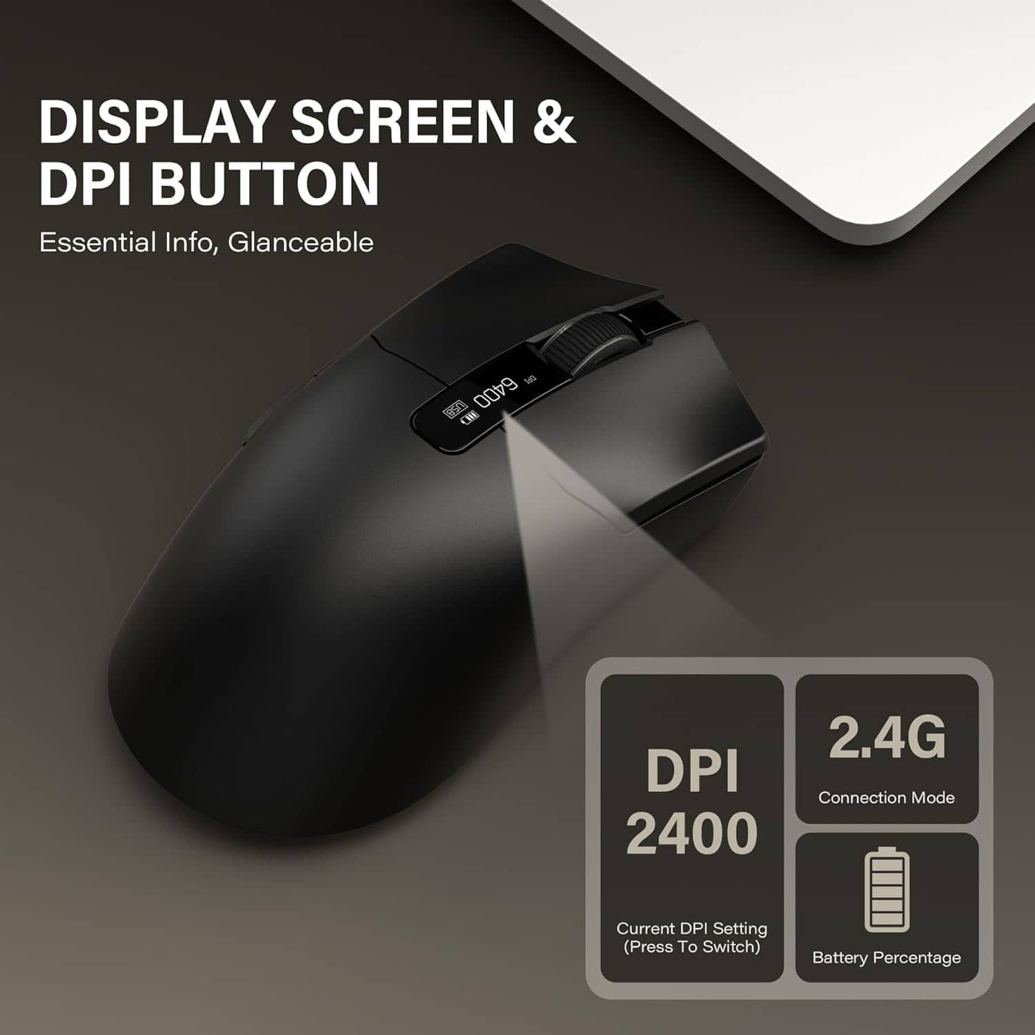 Womier G59 Wireless Gaming Mouse, PAW3950 Sensor, 30,000 DPI