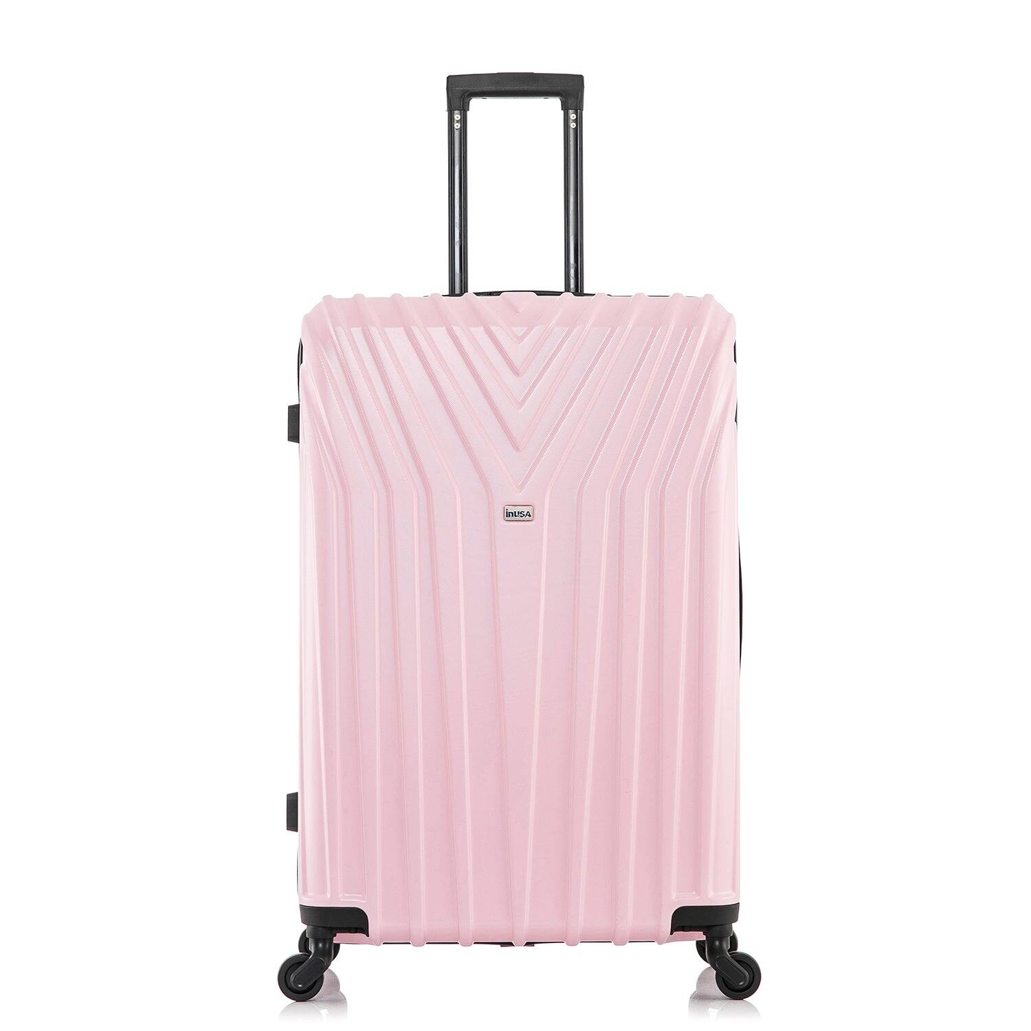 Angle. InUSA - Vasty Lightweight Hardside Spinner Luggage 28" - PINK.
