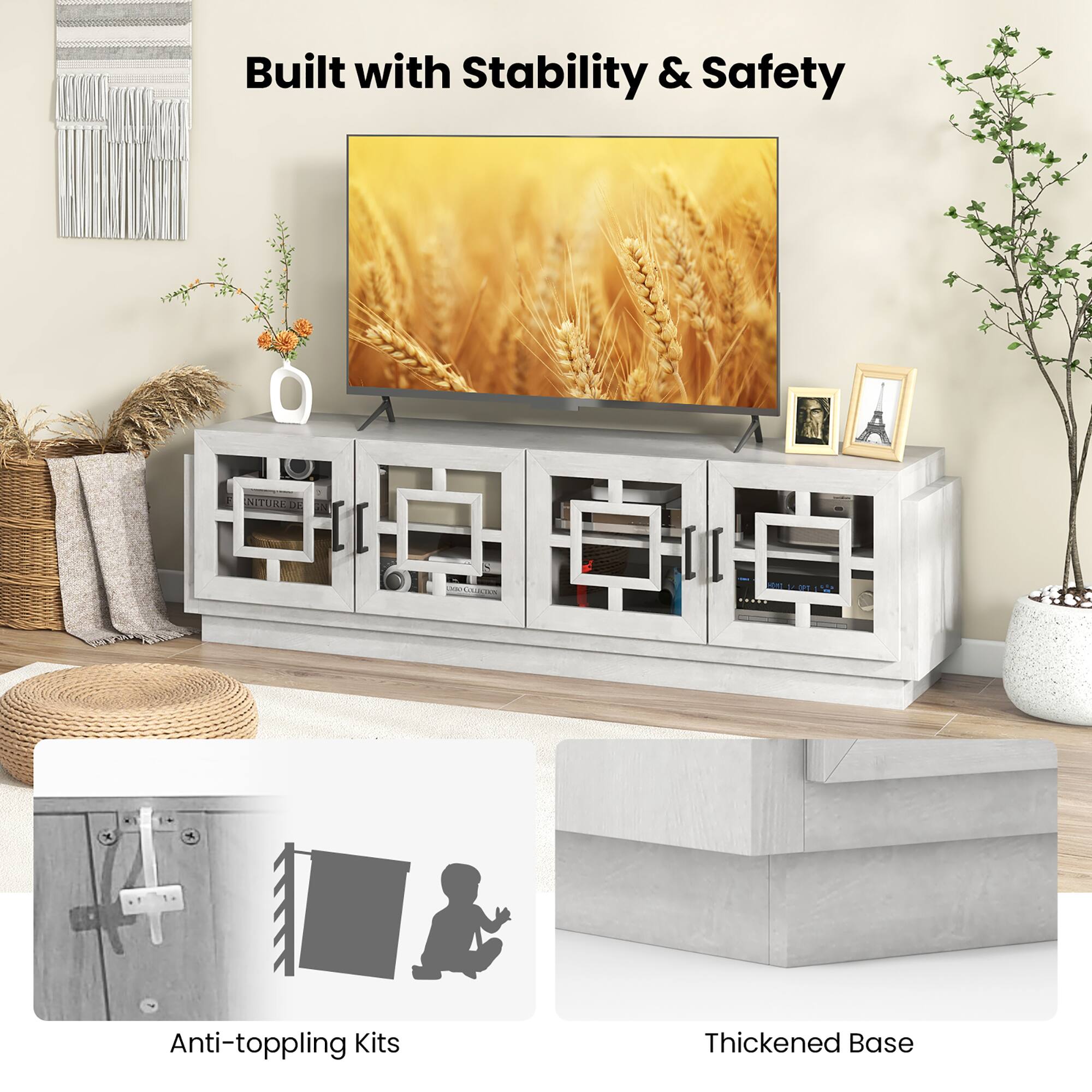 Built with Stability & Safety NITURI -- Anti-toppling Kits Thickened Base