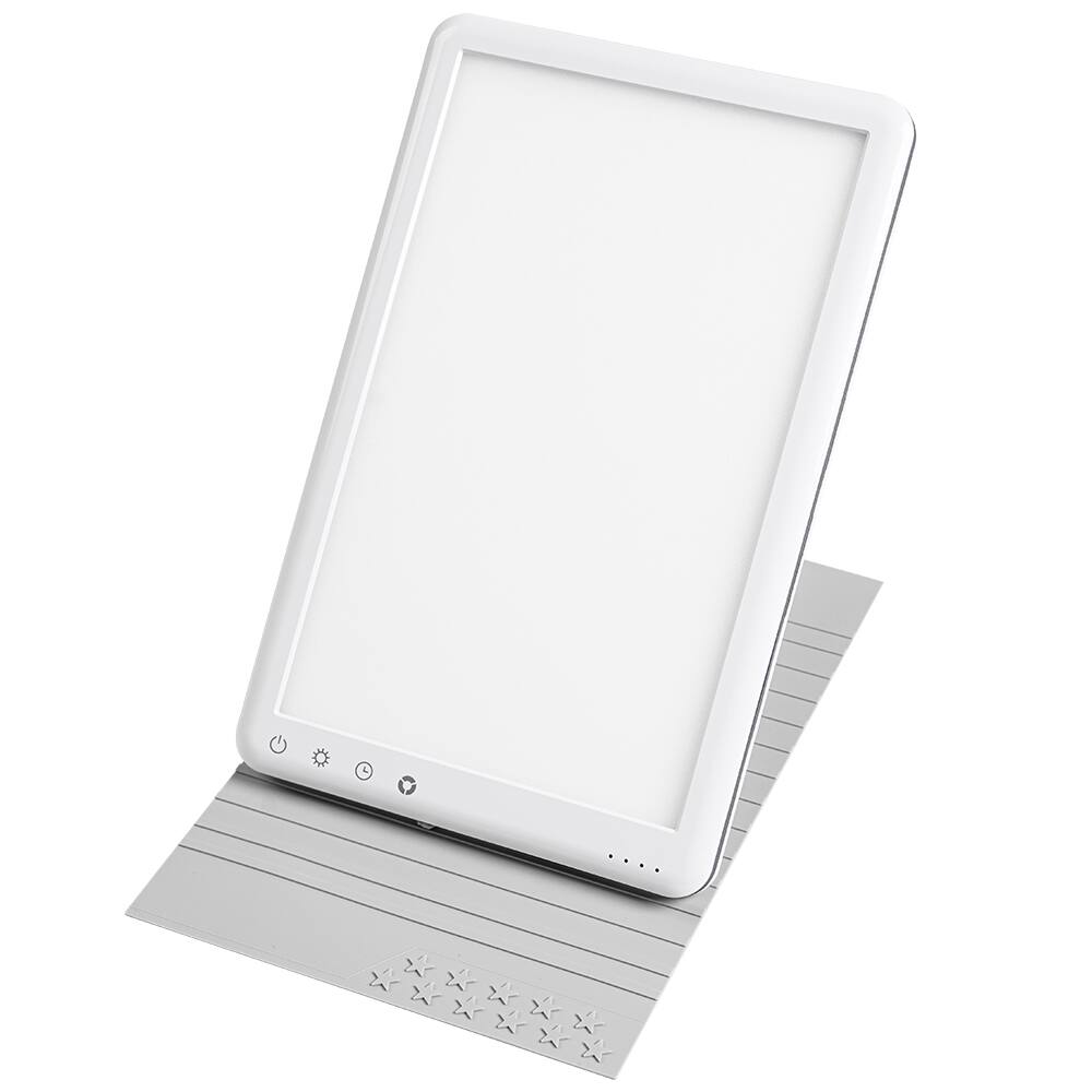 Angle. COWIN - UV-Free LED Therapy Lamp - 3 Color Modes 5 Brightness Levels Simulated Sunlight for Home Office - White.