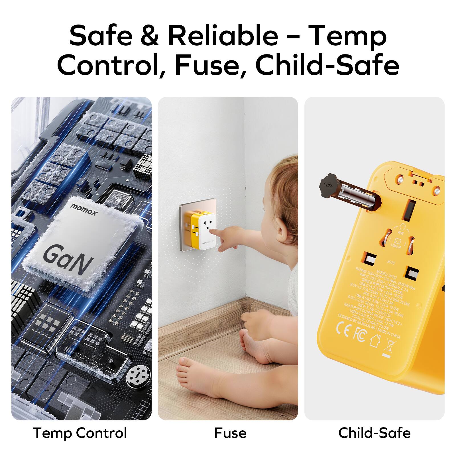 Safe & Reliable - Temp Control, Fuse, Child-Safe

Temp Control

Fuse

Child-Safe