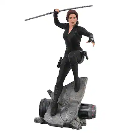 Front. Marvel - Marvel Premier Collection Endgame Black Widow 12 Inch Resin Statue - Black.