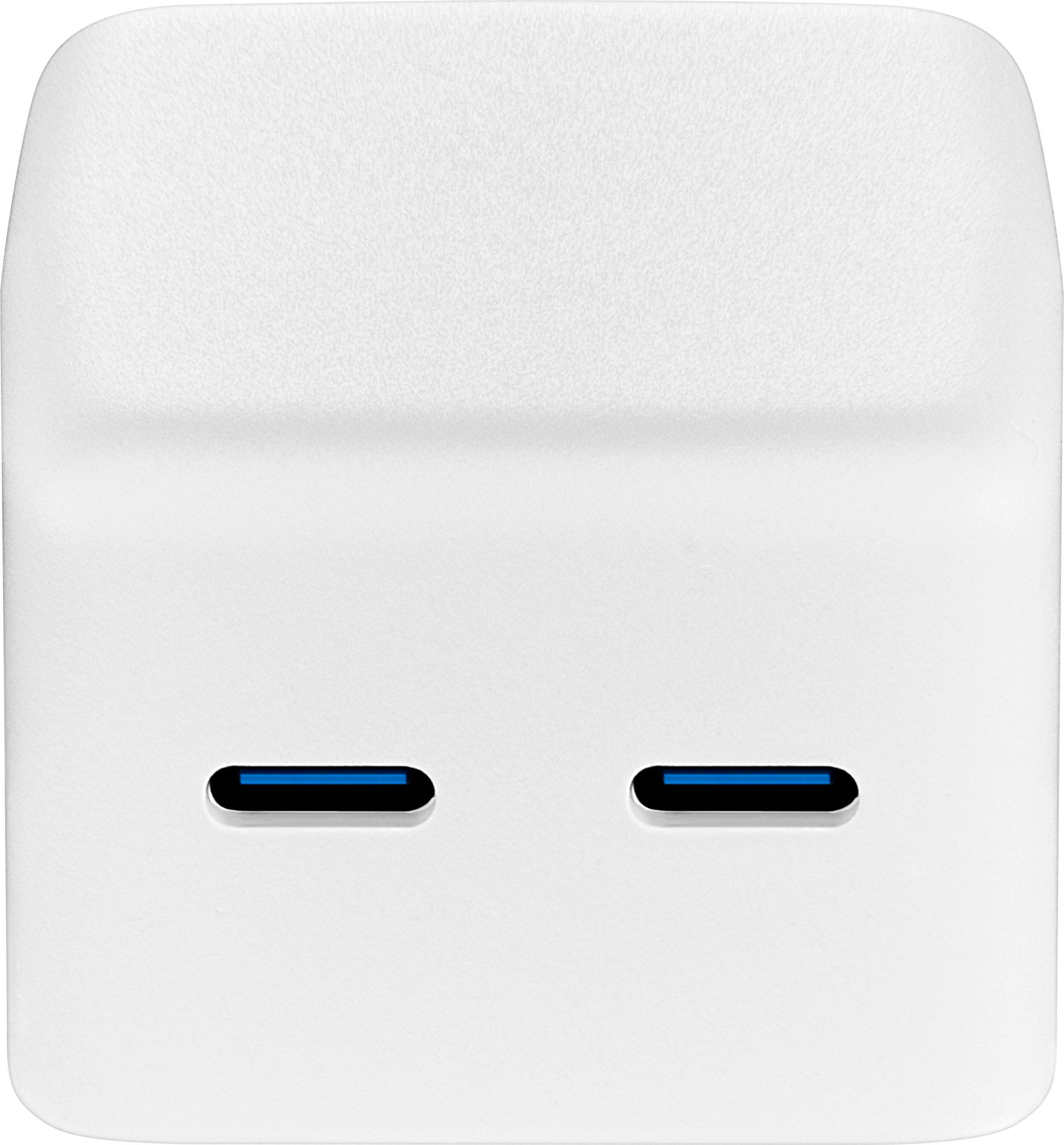Alt View 17. Insignia™ - 35W Dual USB-C Port Wall Charger for MacBook Pro, iPad, iPhone, Apple Watch, Samsung Smartphones & More - White.
