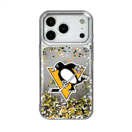 Keyscaper - NHL - Pittsburgh Penguins iPhone Confetti Glitter Case - 14 - Multicolor