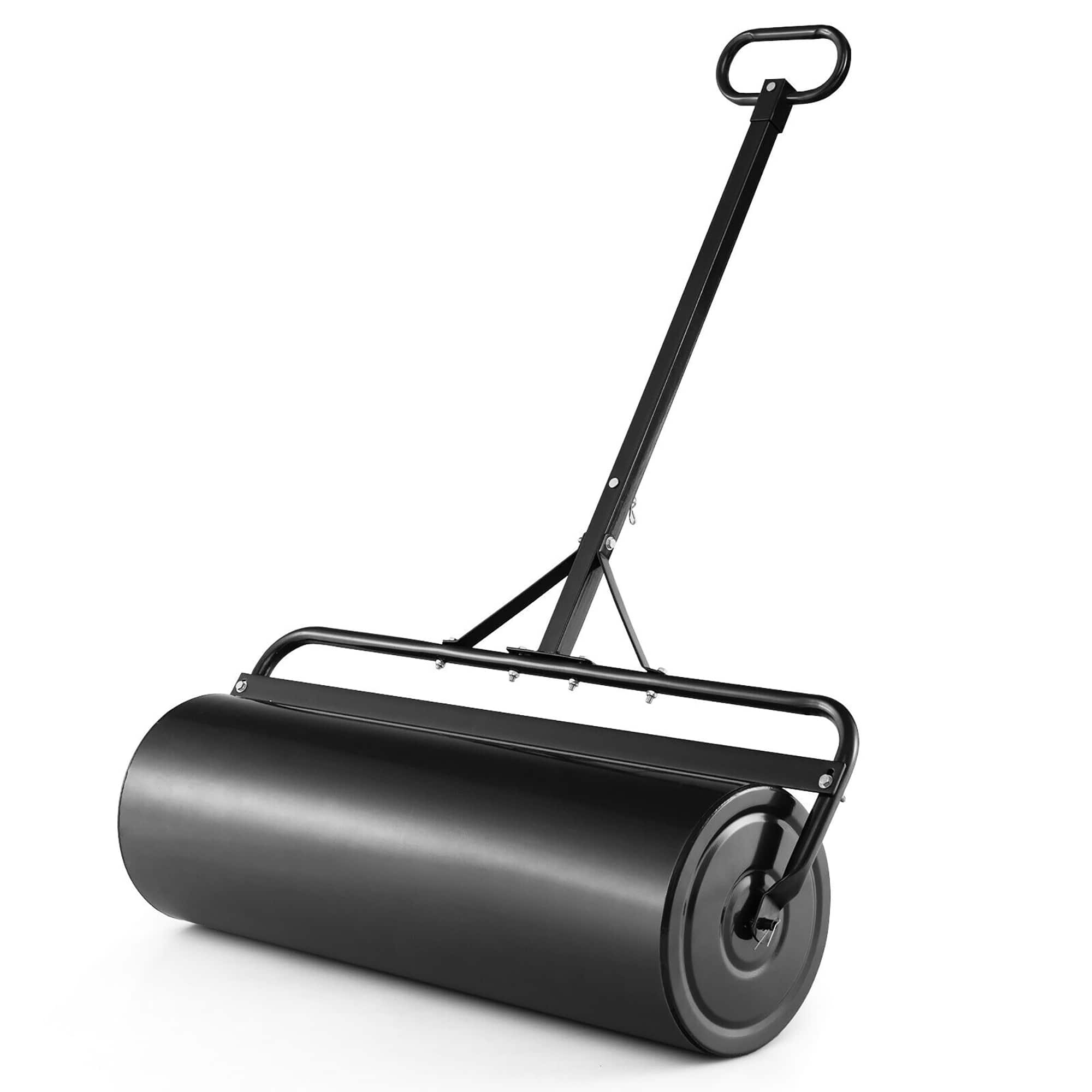 Gymax - Lawn Roller Push/Tow Behind a Tractor Sod Drum Roller for Park Yard Garden Farm Black price history on PriceWatchPro