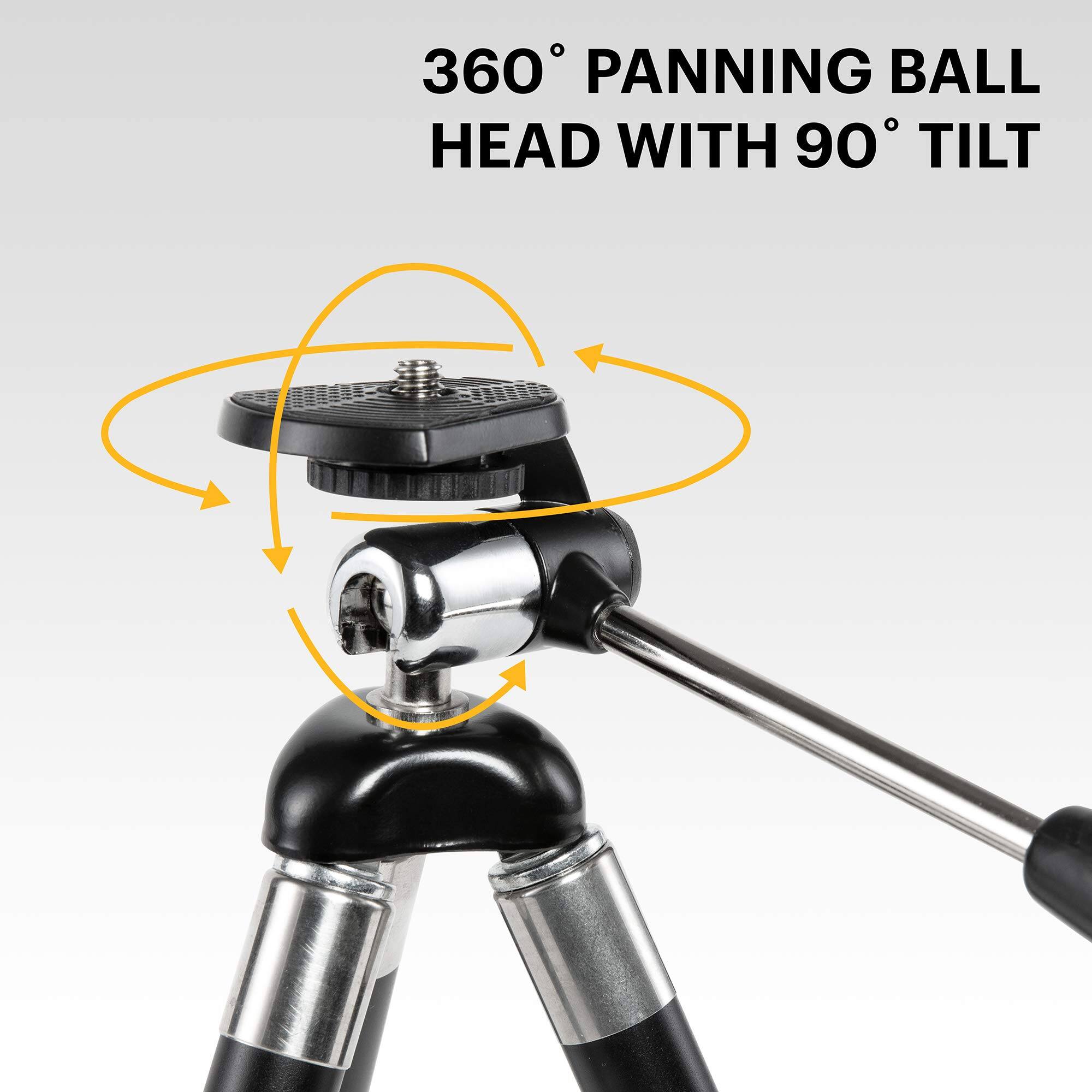 360° PANNING BALL HEAD WITH 90° TILT