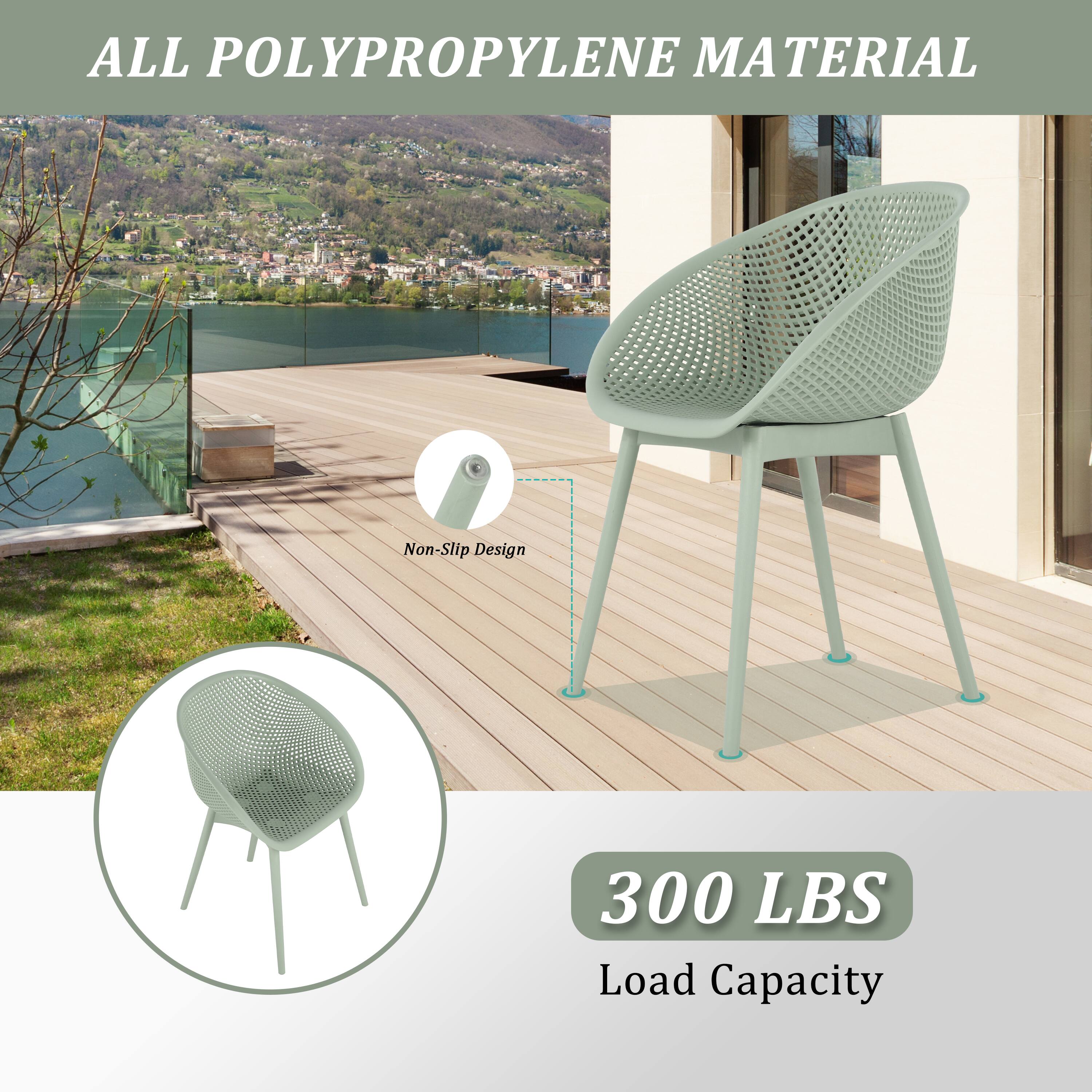 ALL POLYPROPYLENE MATERIAL  
Non-Slip Design  
300 LBS Load Capacity