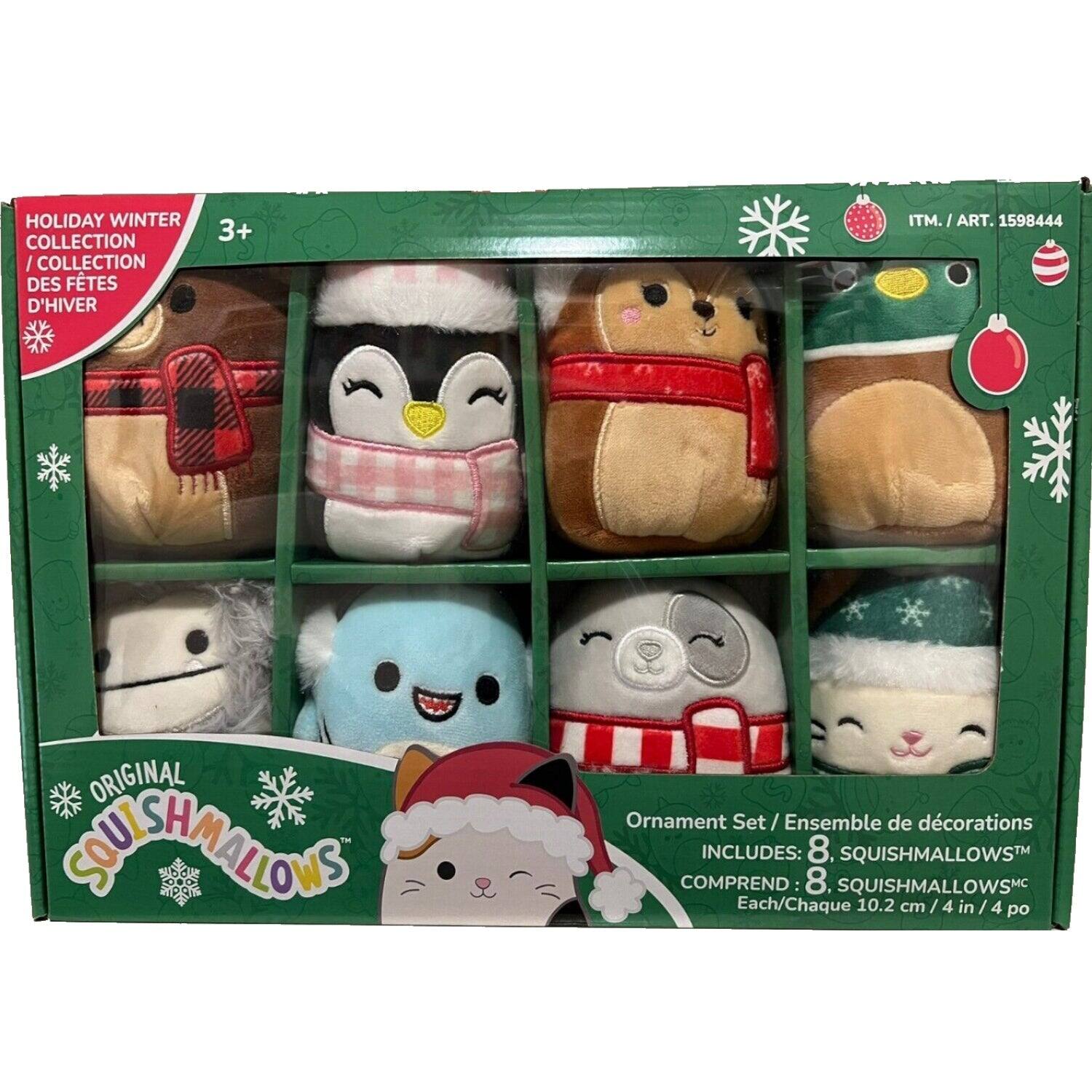 HOLIDAY WINTER COLLECTION / COLLECTION DES FÊTES D'HIVER  
3+  
ITM. / ART. 1598444  
ORIGINAL WASHINGS  
Ornament Set / Ensemble de décorations  
INCLUDES: 8 SQUISHMALLOWS™  
COMPREND: 8 SQUISHMALLOWS™  
Each / Chaque 10.2 cm / 4 in / 4 po