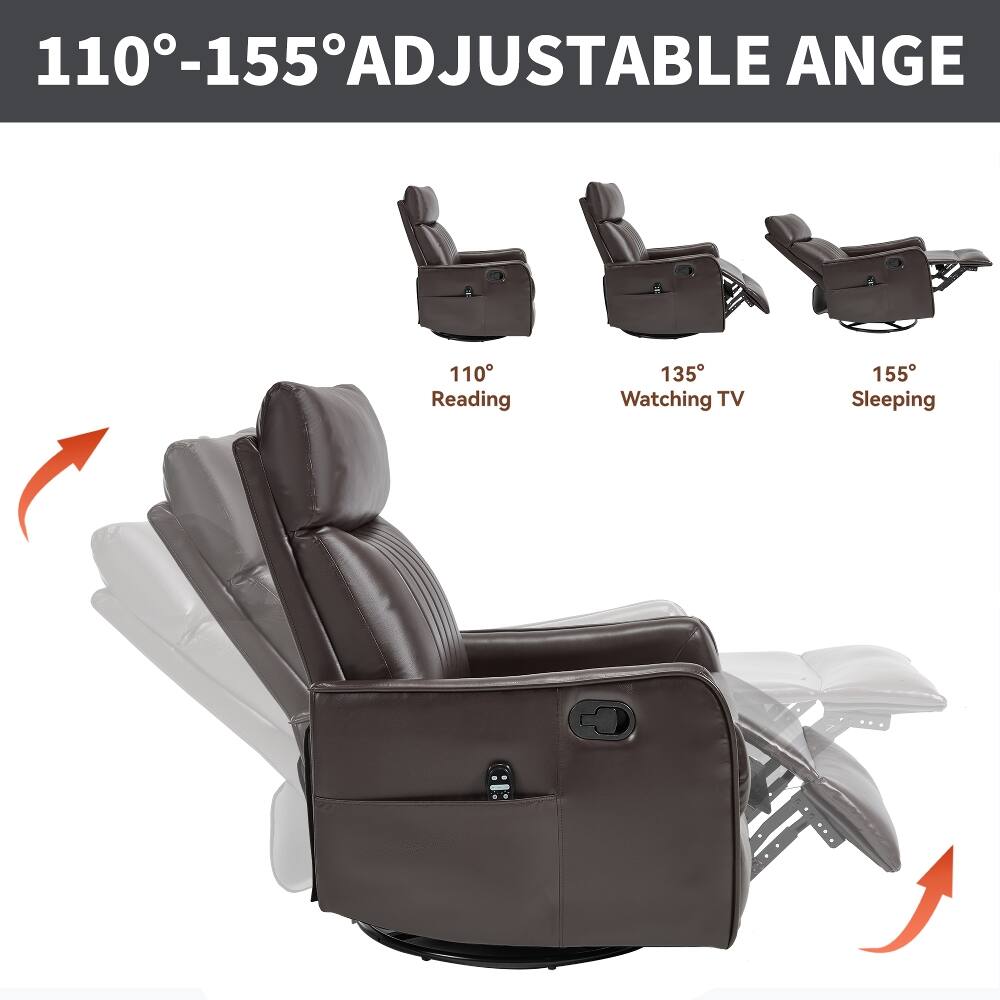 110-155° ADJUSTABLE ANGLE

110° Reading
135° Watching TV
155° Sleeping
