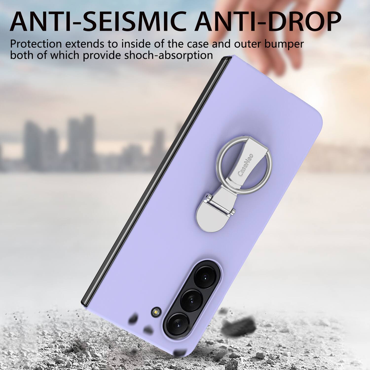 ANTI-SEISMIC ANTI-DROP  
Protection extends to inside of the case and outer bumper both of which provide shock-absorption  
80 CaseNeo