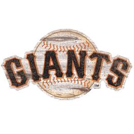 Fan Creations - San Francisco Giants Distressed Logo Cutout Sign - Multicolor