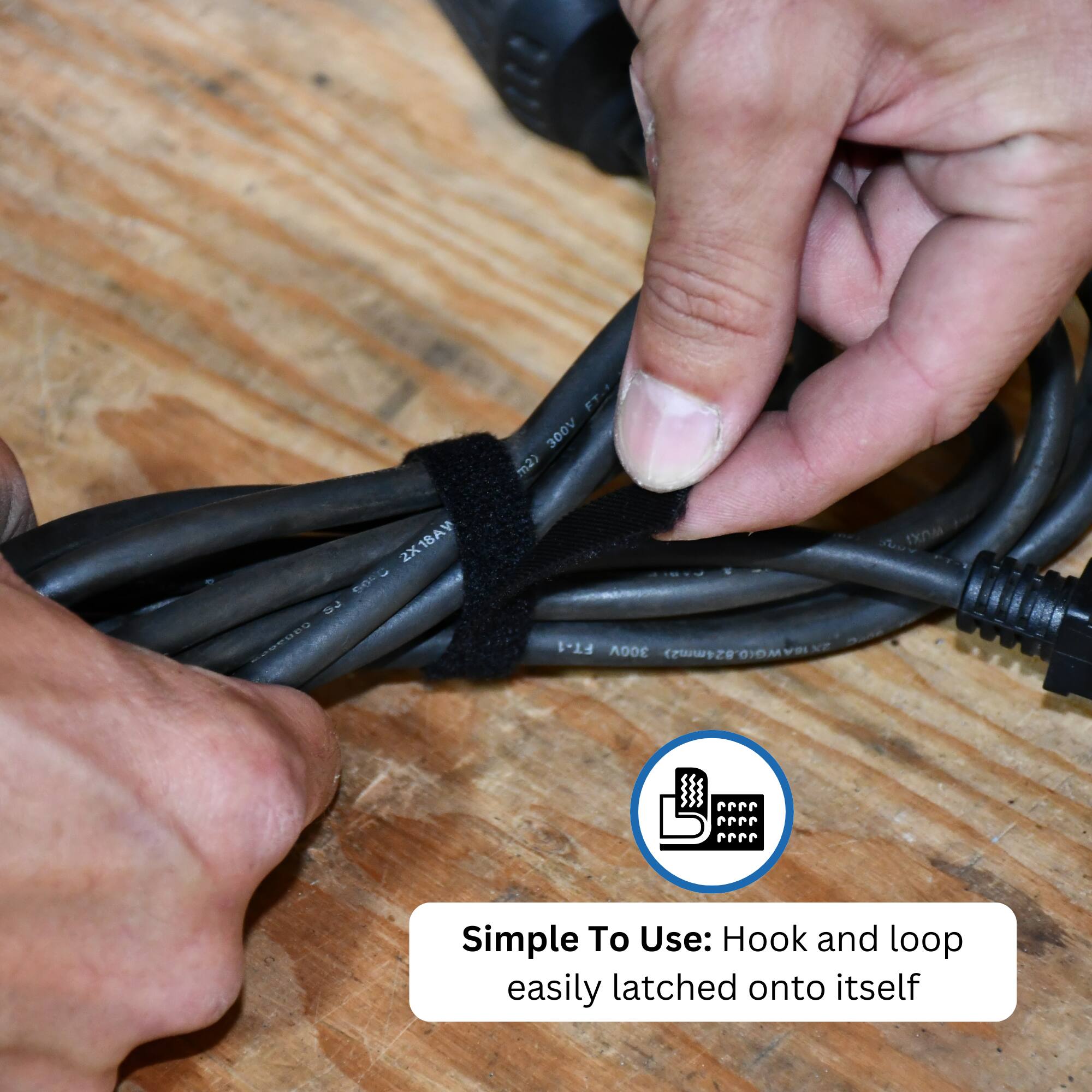 FT 300V m2) 2X18AV DO COOEDE 1-14 ADDE PwZ80OMVBLNE

Simple To Use: Hook and loop easily latched onto itself