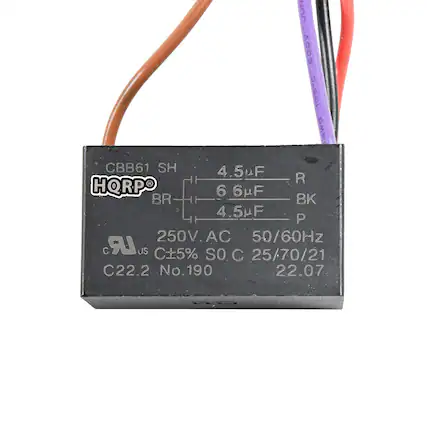 CBB61 SH
HQRPO
4.5µF R
6.6µF BK
4.5µF P
250V AC 50/60Hz
C±5% S0 C 25/70/21
C22.2 No.190
22.07
JUN