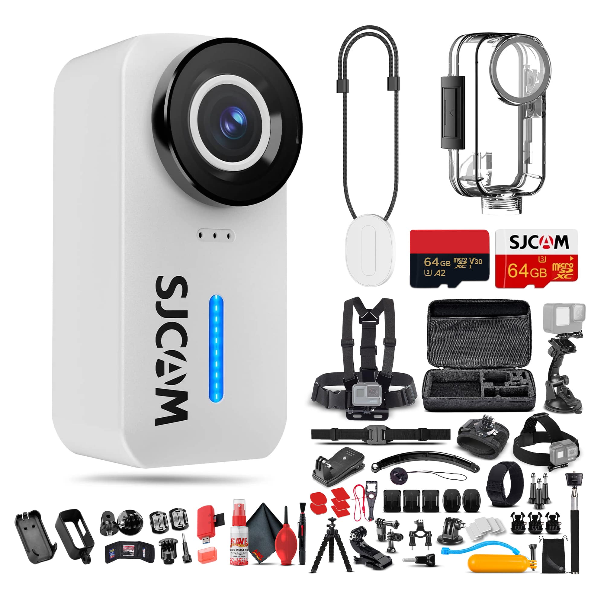 SJCAM - C110 Plus Action Camera Bundle - White