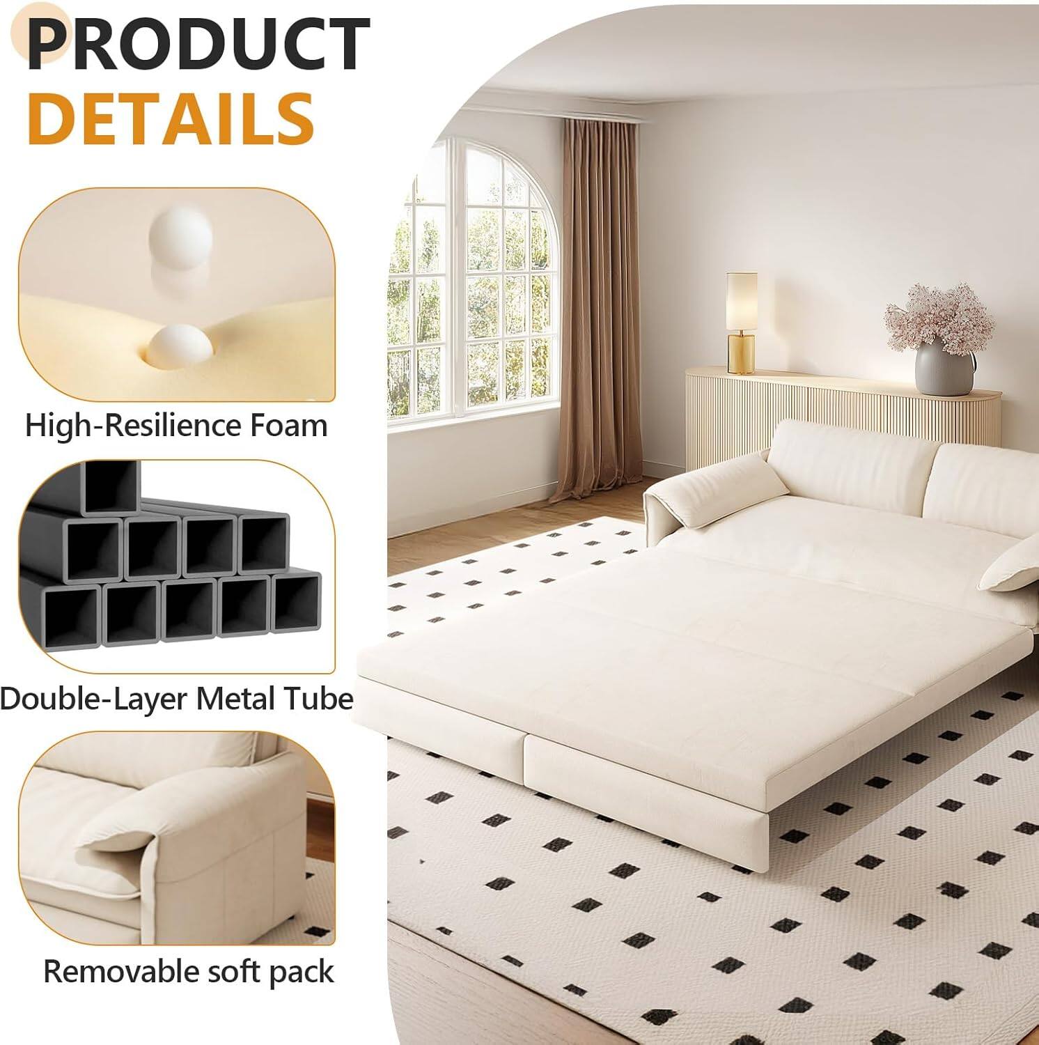 PRODUCT DETAILS

- High-Resilience Foam
- Double-Layer Metal Tube
- Removable soft pack